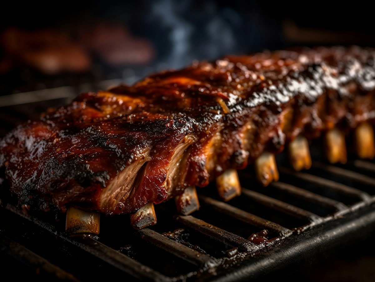 Spareribs på grillen